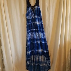 Rue21 Tie-dye and Lace Hi-Low Dress sz S